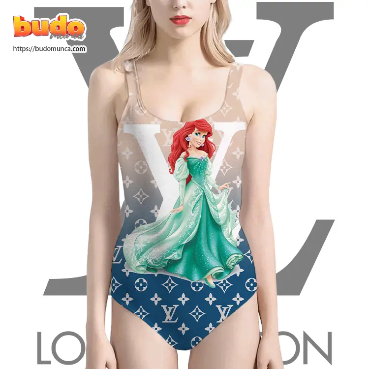 Lv feat ariel princess disney v5 swimsuit louis vuitton gift uninque for women